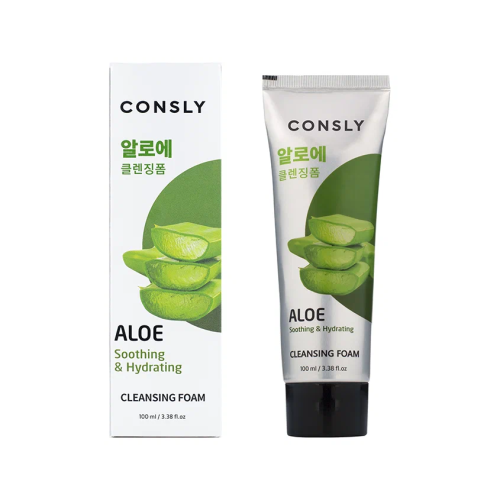 CONSLY пенка кремовая д/умывания успокаивающая c экстрактом алоэ вера 100мл